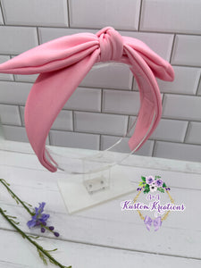 Pink Bow Headband