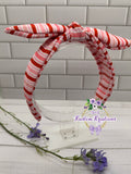 Red n Pinks Stripes Bow Headband