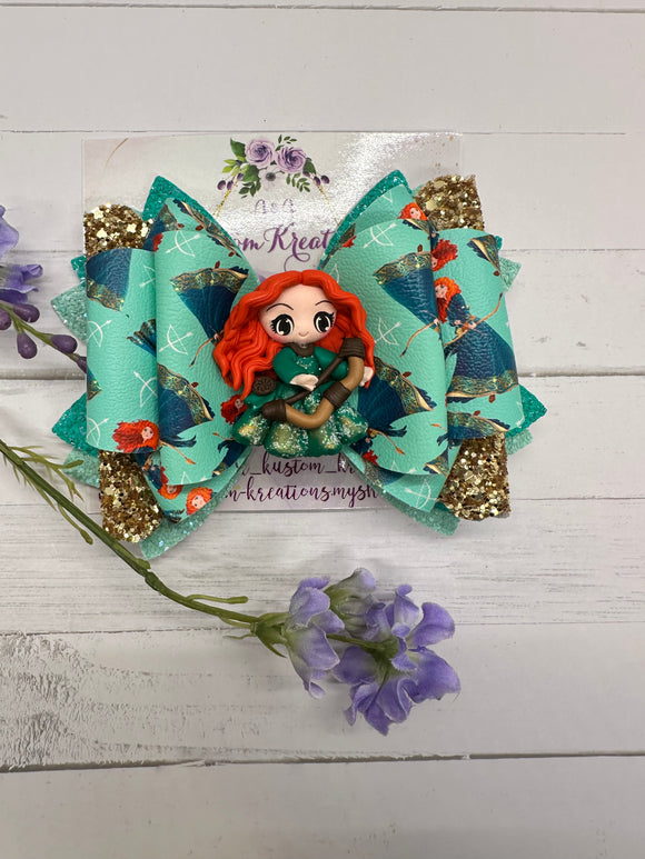 Arrow Princess Large Bow with Clay Doll