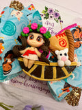 Island Princess & Boat Large Bow with Clay Doll