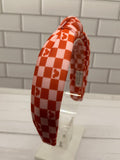 Red n Pink with Checkered Knot Headband