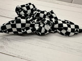 Black n White Checkered Scrunchie