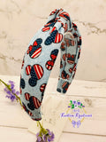 Blue Mouse Flag Knot Headband