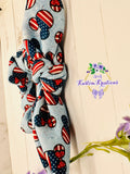 Blue Mouse Flag Scrunchie