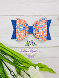 Hearts & Flag Large Bow