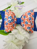 Hearts & Flag Large Bow