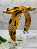 Pittsburgh Football Bow Fabric Headband