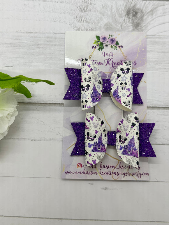 Dark Purple 100 Years White with Purple Castle Medium Set