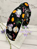 Pumpkins n Ghosts Black Knot Fabric Headband