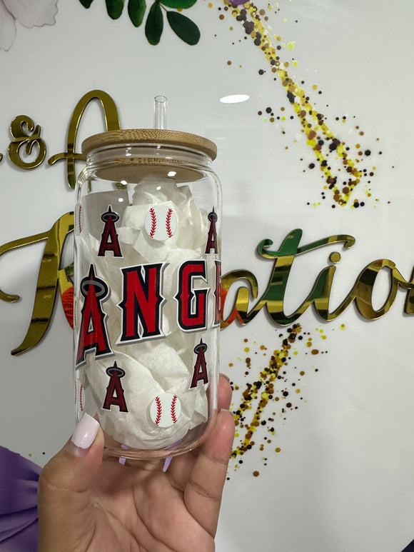 Angels Baseball Libby Glass Tumbler