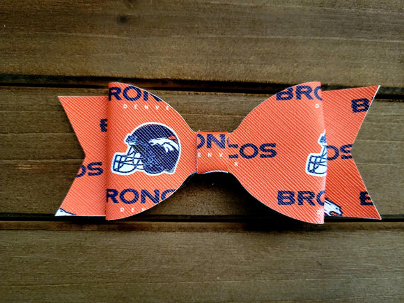 Denver Football Orange Sports Large Bow