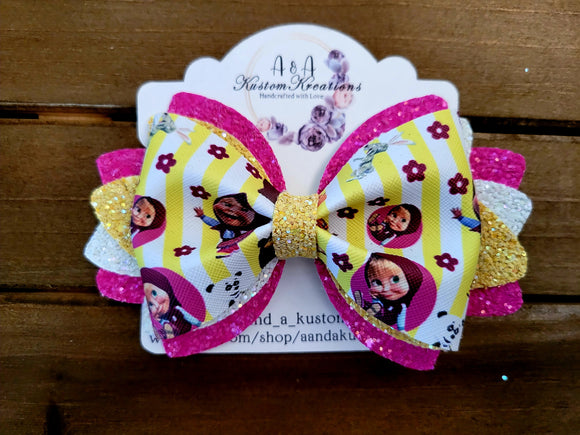 Masha Large Pattern Bow