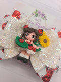 Lady Bug II Large Bow with Clay Doll