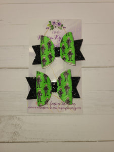 Green Beetle Juice Medium Bow Set