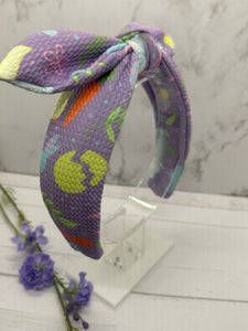 Purple Easter Bow Adult Fabric Headband