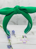 Kelly Green Bow Fabric Headband