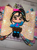 Princess Glitch 2 Large Bow with Clay Doll