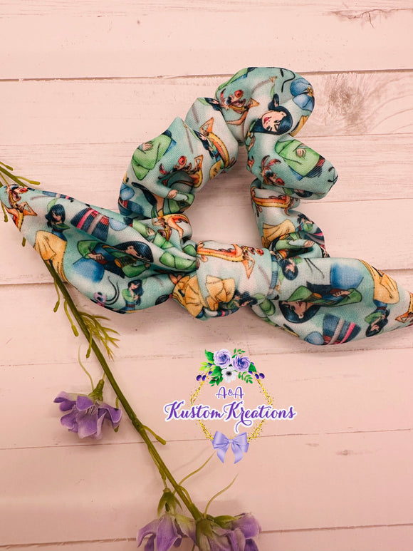 Teal Warrior Princess Scrunchie