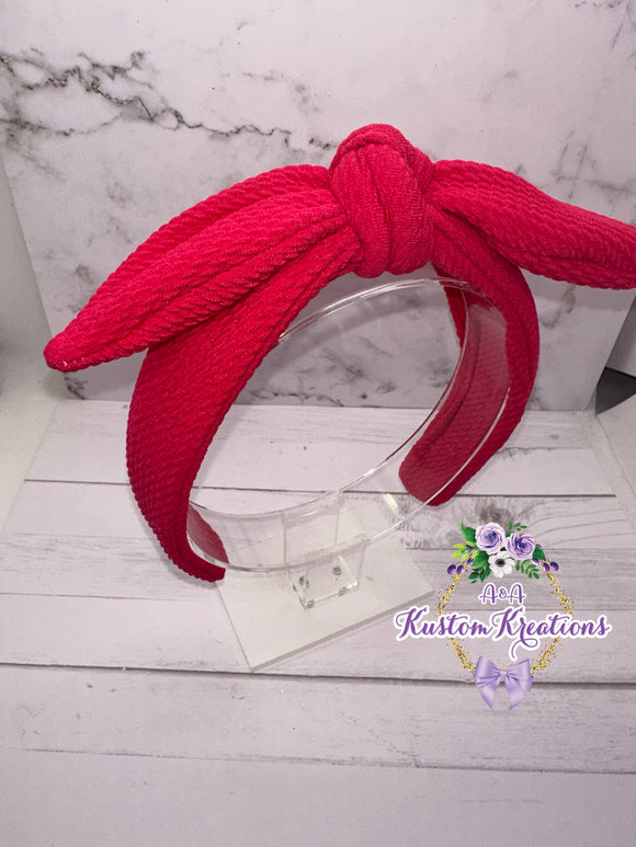 Dark Pink Bow Headband