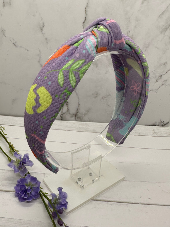 Purple Easter Knot Adult Fabric Headband