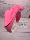 Medium Pink Bow Headband