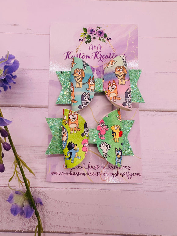Green Bluey Friends Medium Set