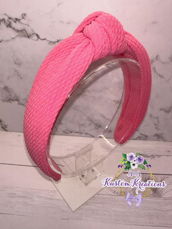 Medium Pink Knot Headband