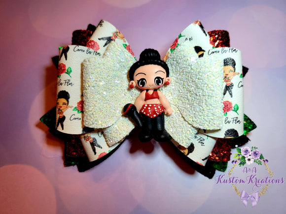 TexMex Queen Large Bow with Clay Doll